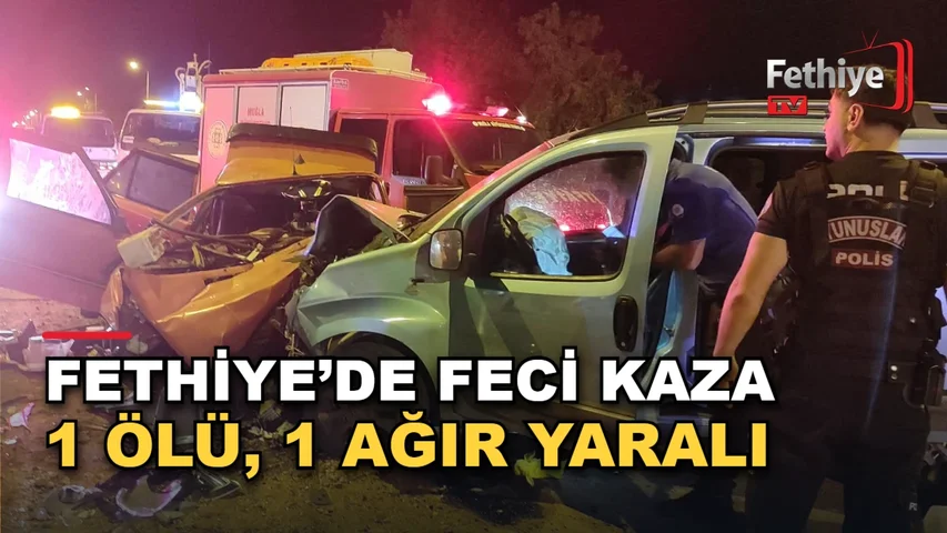 Fethiye Adnan Menderes Bulvarı'nda iki aracın çarpıştığı trafik kazası