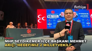 MHP Muğla İl Kongresi'nde Seydikemer İlçe Başkanı Mehmet Arıç açıklamalarda bulundu