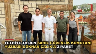 Fethiye Sahil Güvenlik Komutanlığı görevine atanan Yüzbaşı Gökhan Çalık'a hayırlı olsun ziyareti
