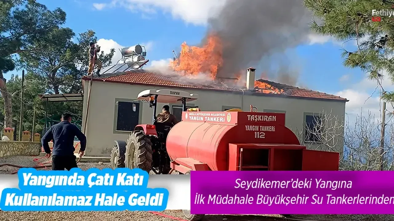 Seydikemer’deki Yangına İlk Müdahale Büyükşehir Su Tankerlerinden