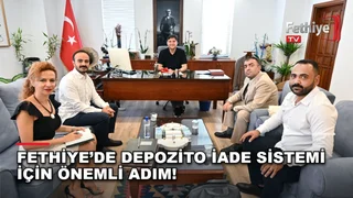 Fethiye Belediyesi ve firma yetkilileri arasında geri dönüşüm protokolü imza töreni
