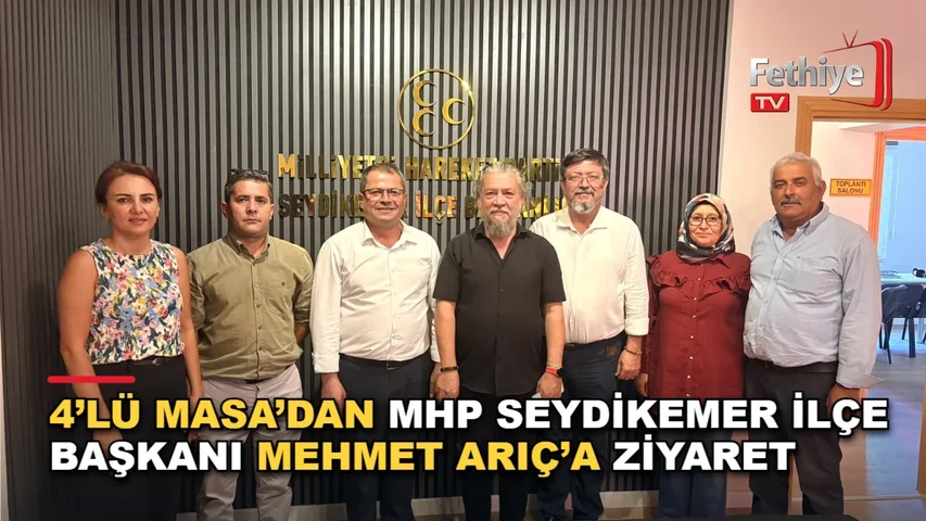 MHP Seydikemer İlçe Başkanı Mehmet Arıç, yerel basın temsilcilerini ilçe binasında ağırladı