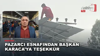 Fethiye Belediye Başkanı Alim Karaca'nın talimatıyla Salı Pazarı'nda yapılan çatı tamiratı ve genişletme çalışmaları