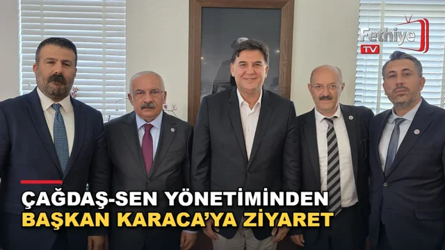 Fethiye Belediye Başkanı Alim Karaca'ya ziyaret ve plaket takdimi