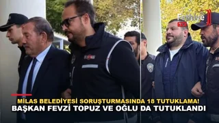 Milas Belediyesine yönelik soruşturma kapsamında tutuklanan şüpheliler adliyeye sevk edildi.