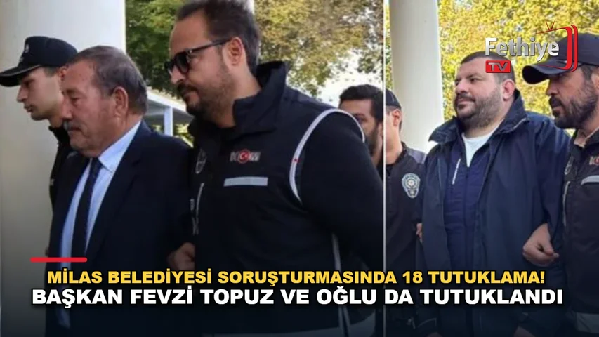Milas Belediyesine yönelik soruşturma kapsamında tutuklanan şüpheliler adliyeye sevk edildi.