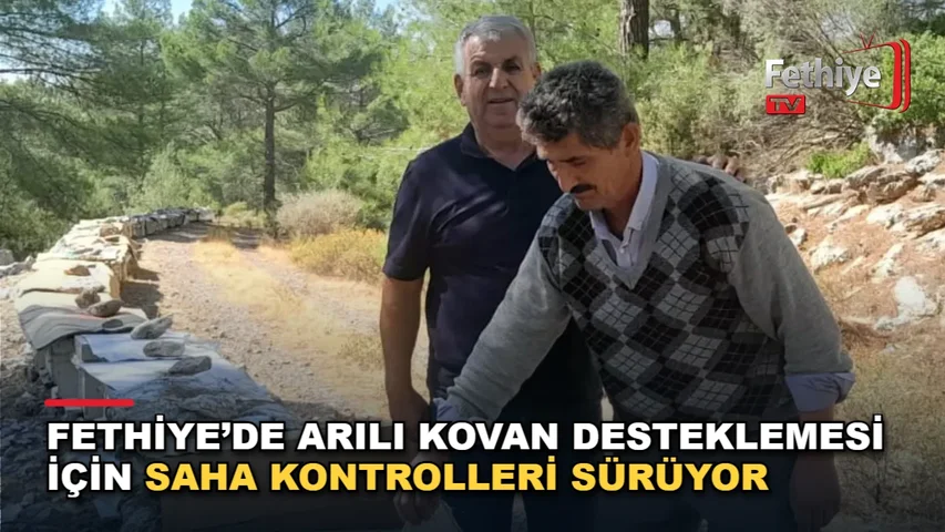 Fethiye İlçe Tarım ve Orman Müdürlüğü arılı kovan destekleme saha kontrolleri