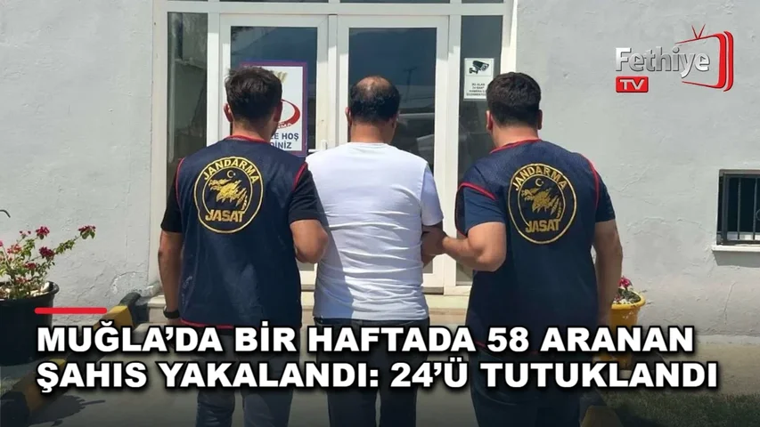 Muğla İl Jandarma Komutanlığı ekiplerinin bir haftalık denetimlerinde aranan 58 şüpheli yakalandı.