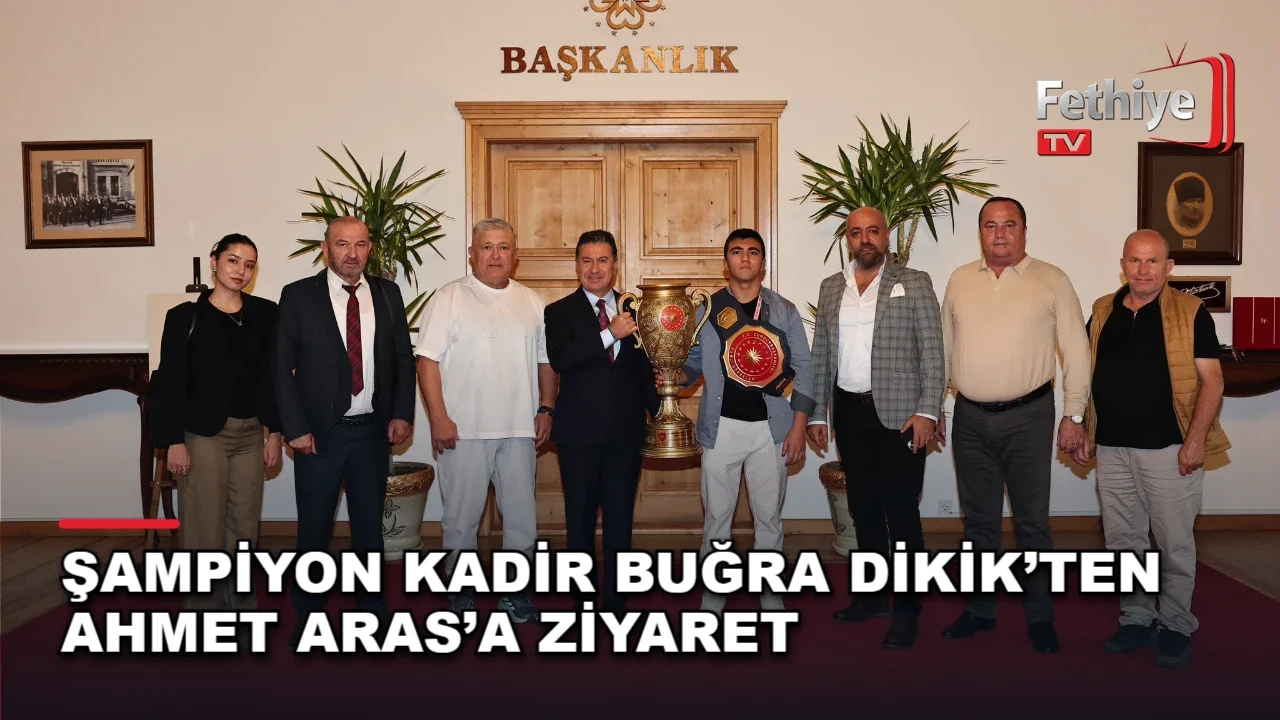 Muğla Büyükşehir Belediye Başkanı Ahmet Aras, güreş heyetini makamında ağırladı
