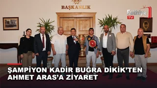 Muğla Büyükşehir Belediye Başkanı Ahmet Aras, güreş heyetini makamında ağırladı