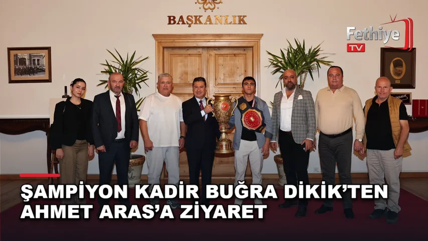 Muğla Büyükşehir Belediye Başkanı Ahmet Aras, güreş heyetini makamında ağırladı