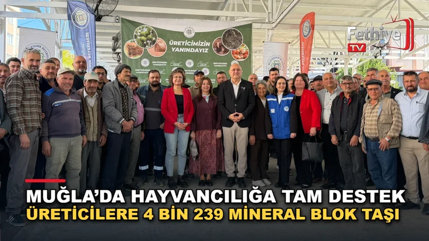 Muğla Büyükşehir Belediyesi'nin hayvancılık işletmelerine yönelik mineral blok taşı desteği