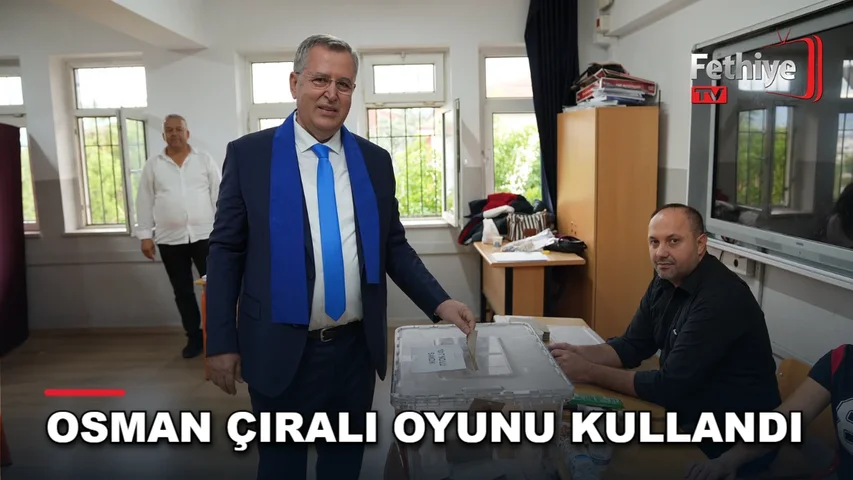 Fethiye Ticaret ve Sanayi Odası seçimlerinde oy kullanan Mavi Grup Başkan Adayı Osman Çıralı