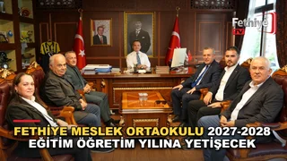 FTSO heyeti, Fethiye Kaymakamı Fatih Akkaya'yı ziyaret ederek meslek ortaokulu projesini görüştü