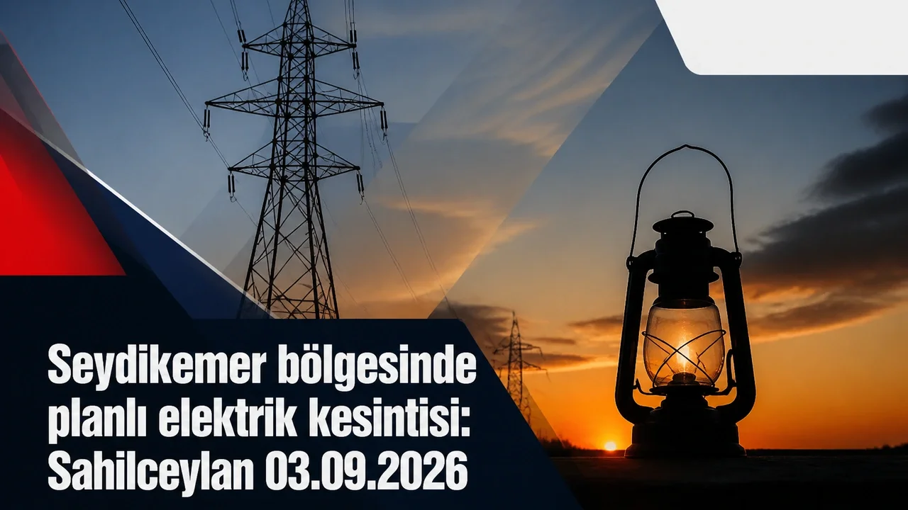 Temsili görsel: Seydikemer Sahilceylan Mahallesi Ekinciler Sokağı'nda elektrik bakım çalışması nedeniyle yarın planlı kesinti uygulanacak.