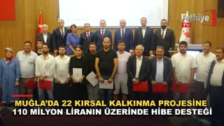 Muğla'da kırsal kalkınma projeleri için düzenlenen imza töreninde yetkililer bir araya geldi