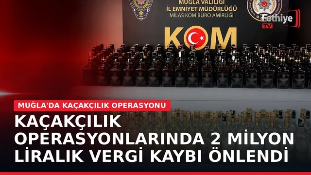 Muğla Emniyet Müdürlüğü ekiplerinin düzenlediği kaçakçılık operasyonlarında ele geçirilen ürünler