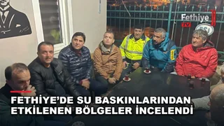 Fethiye Kaymakamı Fatih Akkaya, su baskınından etkilenen Çalış bölgesinde incelemelerde bulundu.