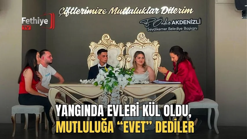 Yangında Evleri Kül Oldu, Mutluluğa “Evet” Dediler