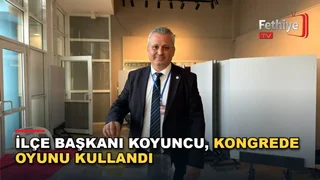 Yeni Parti Fethiye İlçe Başkanı Mustafa Koyuncu kongrede oy kullanırken görüntülendi