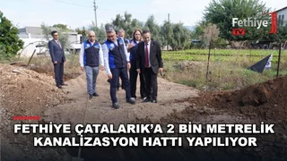 Fethiye Çatalarık Mahallesi'nde MUSKİ tarafından yürütülen kanalizasyon hattı imalatı yetkililerce incelendi.
