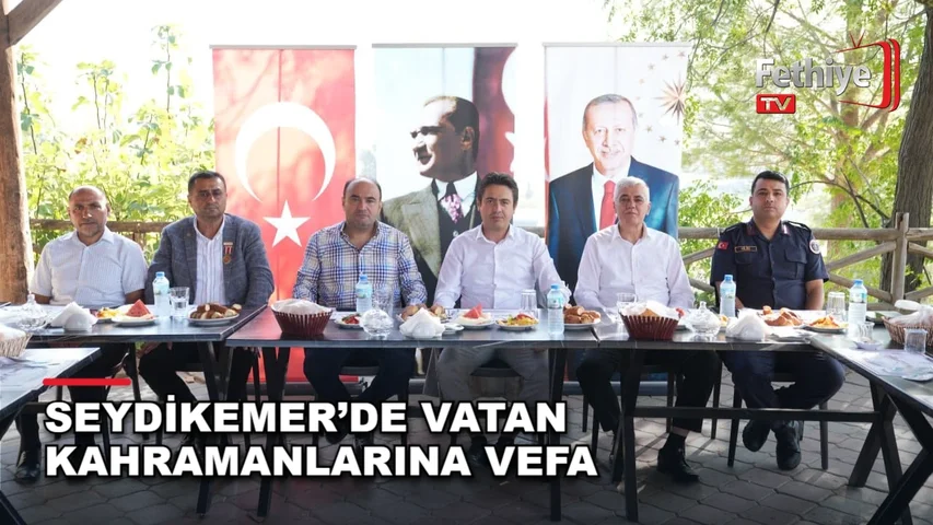 Seydikemer protokolü 19 Eylül Gaziler Günü kahvaltısında gaziler ve aileleriyle buluştu