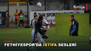 Fethiyespor'un evinde Karacabeyspor'a 1-0 yenildiği maçta tribünlerden istifa sesleri yükseldi
