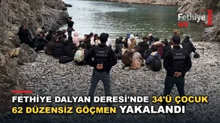 Fethiye Dalyan Deresi Koyu'nda tekne bekleyen düzensiz göçmenler kıyıda yakalandı