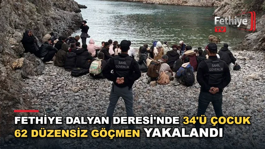 Fethiye Dalyan Deresi Koyu'nda tekne bekleyen düzensiz göçmenler kıyıda yakalandı