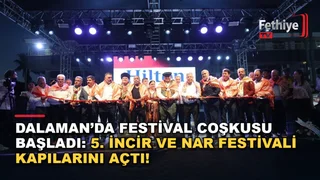 Dalaman Cumhuriyet Meydanı'nda düzenlenen 5. İncir ve Nar Festivali'nin açılışında protokol üyeleri ve vatandaşlar bir araya geldi.