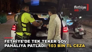 Fethiye Kordon Boyu'nda motosiklet sürücüsüne trafik denetiminde ceza uygulandı