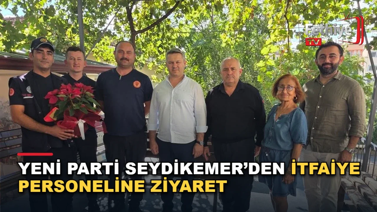 Yeni Parti Seydikemer İlçe Başkanı Tuğrul Yılmaz itfaiye personelini ziyaret etti