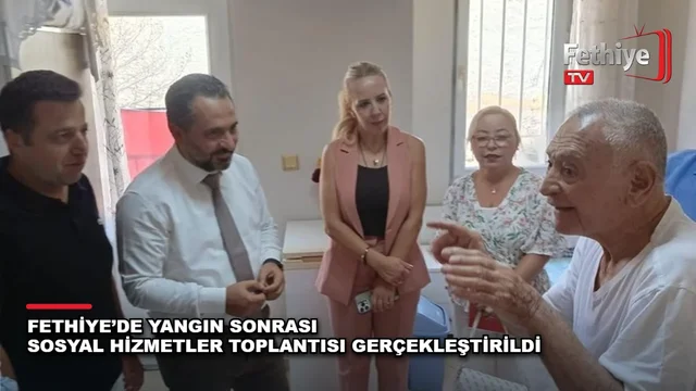 Muğla Aile ve Sosyal Hizmetler İl Müdürü Mahmut Selçuk, yangın sonrası Fethiye Huzurevi'ni ziyaret etti.