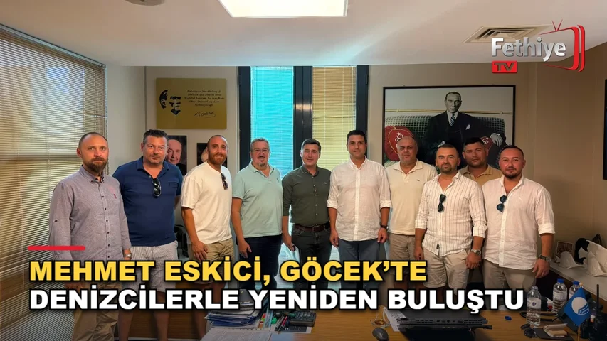 İMEAK Deniz Ticaret Odası Fethiye Şubesi başkan adayı Mehmet Eskici, Göcek'te oda üyeleriyle bir araya geldi