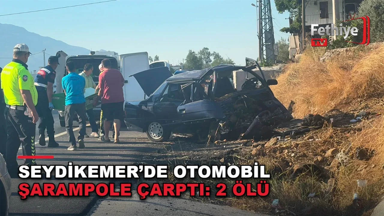 Seydikemer’de Otomobil Şarampole Çarptı: 2 Ölü