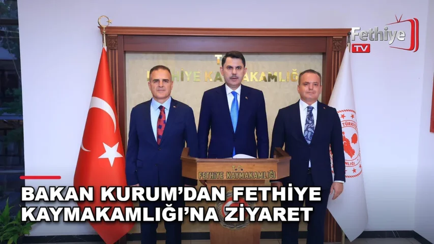 Çevre Şehircilik Bakanı Murat Kurum, Fethiye Kaymakamlığı ziyaretinde ilçe protokolüyle bir araya geldi.
