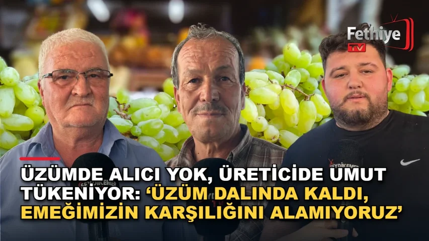 Seydikemer'de üzüm üreticileri ve pazarcılar düşük talep nedeniyle zor sezon geçiriyor