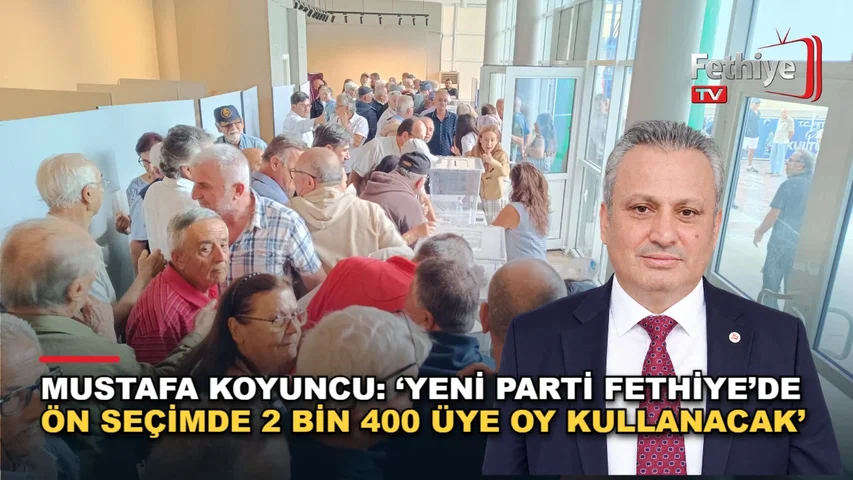 Fethiye'de Yeni Parti üyeleri Özer Olgun Kültür Merkezi'nde oy kullanıyor