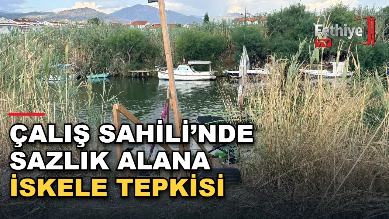 Çalış Sahili’nde Sazlık Alana İskele Tepkisi