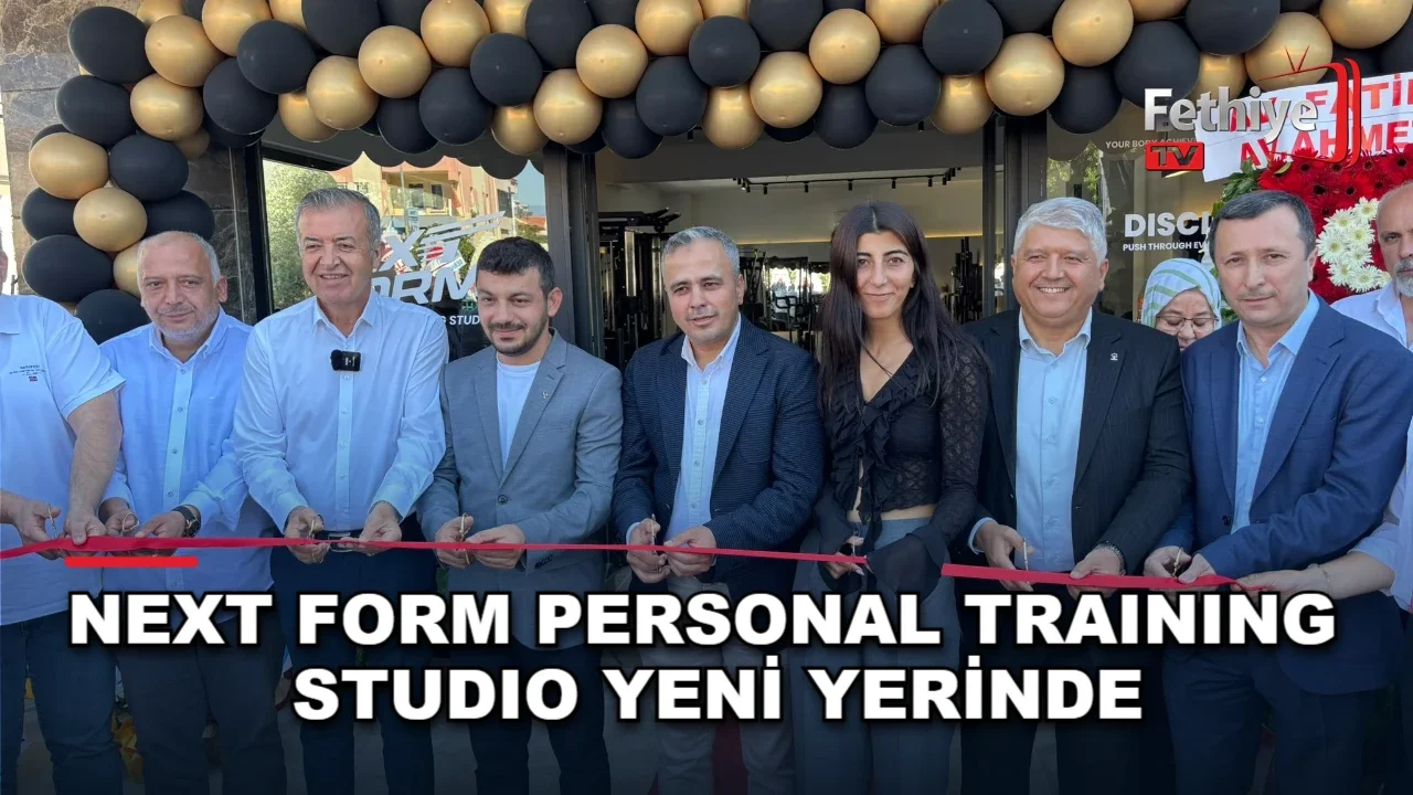 Fethiye Taşyaka Mahallesi'nde Next Form Personal Training Studio'nun açılış töreninden bir görüntü.