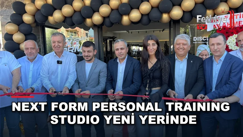 Fethiye Taşyaka Mahallesi'nde Next Form Personal Training Studio'nun açılış töreninden bir görüntü.