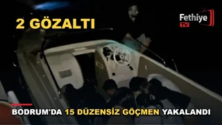 Bodrum açıklarında düzensiz göçmenleri taşıyan fiber tekneye yönelik sahil güvenlik operasyonu