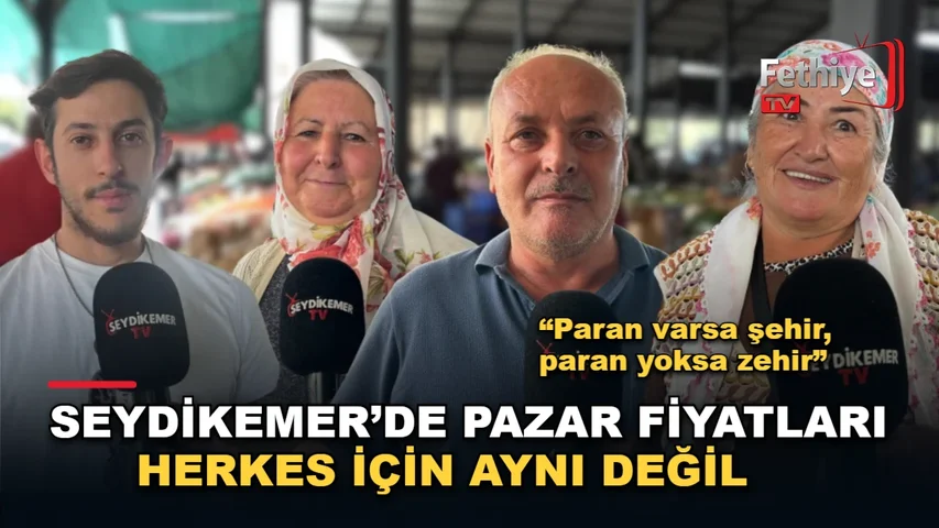Seydikemer'de cuma günleri kurulan semt pazarında vatandaşlar meyve ve sebze fiyatlarını değerlendirdi