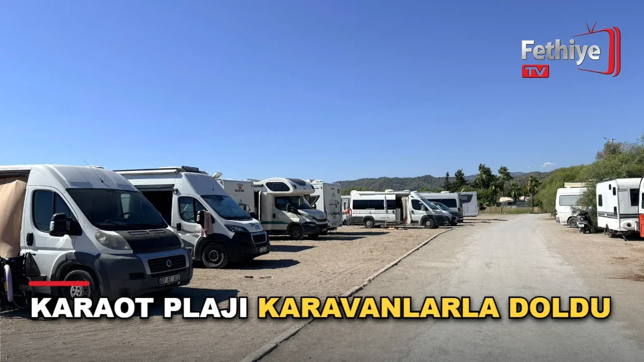 Karaot Plajı Karavanlarla Doldu
