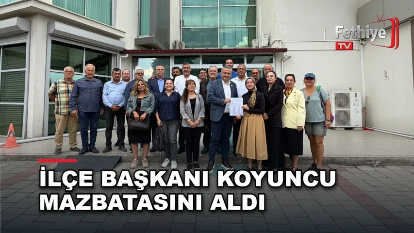 Yeni Parti Fethiye İlçe Başkanı Mustafa Koyuncu mazbatasını aldı