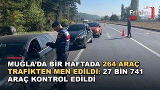 Muğla İl Jandarma Komutanlığı trafik timlerinin bir haftalık denetim faaliyeti