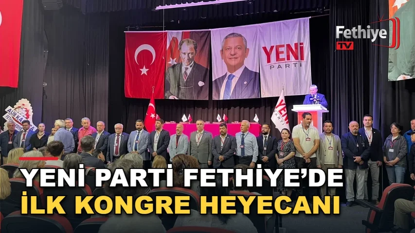 Yeni Parti Fethiye İlçe Başkanlığı kongresinde partililer ve delegeler oy kullanıyor