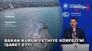 Bakan Kurum, Fethiye Körfezi'nde deniz dip çamuru temizliği çalışmasını açıkladı.