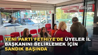 YENİ Parti Muğla İl Başkanlığı ön seçiminde Fethiye'de üyeler sandık başında oy kullanıyor