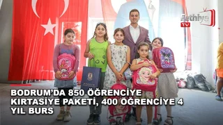 Bodrum Belediyesi desteğiyle öğrenciler ve veliler, kırtasiye paketi dağıtım programında bir araya geldi.